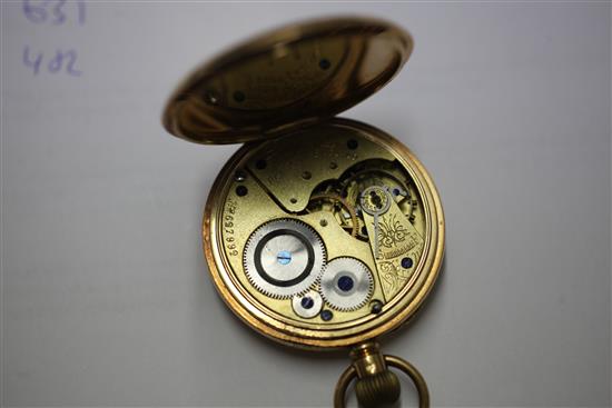 An Edwardian 18ct gold keyless lever pocket watch by Lancashire Watch Co Ltd, Prescot, England,